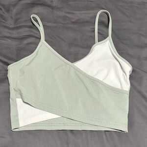 Mint and White Tank Top